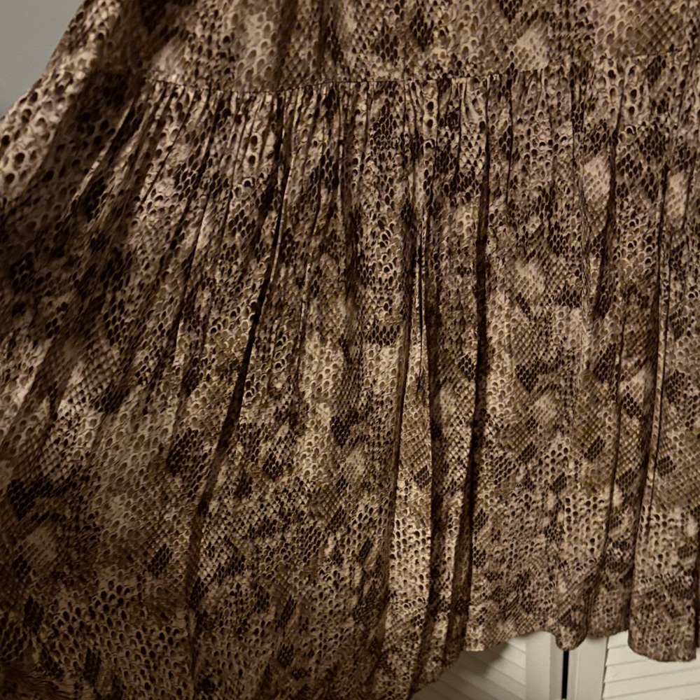 Kobi Halperin Brown Snake Print Midi Dress - Picture 9 of 10